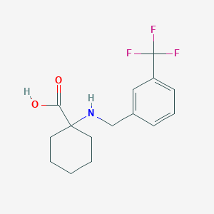 1-({[3-(Trifluoromethyl)phenyl]methyl}amino)cyclohexane-1-carboxylic acid