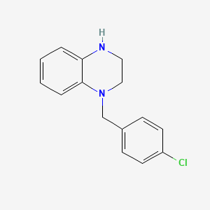 molecular formula C15H15ClN2 B1627154 1-[(4-Chlorophenyl)methyl]-1,2,3,4-tetrahydroquinoxaline CAS No. 939760-08-4