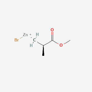molecular formula C5H9BrO2Zn B1627168 bromozinc(1+);methyl (2R)-2-methanidylpropanoate CAS No. 343338-26-1