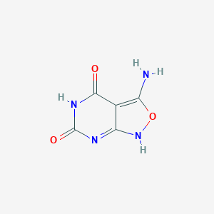 molecular formula C5H4N4O3 B162717 3-amino-7H-isoxazolo[4,3-e]pyrimidine-4,6-dione CAS No. 136411-51-3