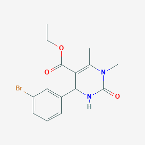 Ethyl 4-(3-bromophenyl)-1,6-dimethyl-2-oxo-1,2,3,4-tetrahydropyrimidine-5-carboxylate