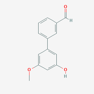 molecular formula C14H12O3 B1627207 3'-Hydroxy-5'-methoxybiphenyl-3-carbaldehyde CAS No. 937592-02-4