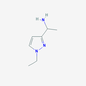 B1627215 1-(1-ethyl-1H-pyrazol-3-yl)ethanamine CAS No. 911788-34-6
