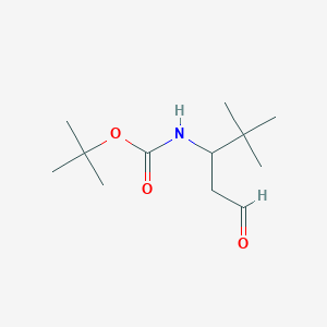 molecular formula C12H23NO3 B1627219 [2,2-Dimethyl-1-(2-oxo-ethyl)-propyl]-carbamic acid tert-butyl ester CAS No. 892874-26-9