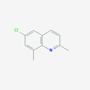 molecular formula C11H10ClN B1627222 6-氯-2,8-二甲基喹啉 CAS No. 948289-20-1