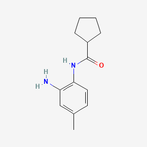 molecular formula C13H18N2O B1627227 N-(2-Amino-4-methylphenyl)cyclopentanecarboxamide CAS No. 946753-31-7