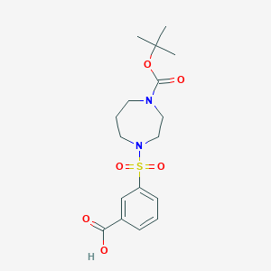 molecular formula C17H24N2O6S B1627232 1-Boc-4-(3-carboxyphenylsulfonyl)-[1,4]diazepane CAS No. 864685-22-3