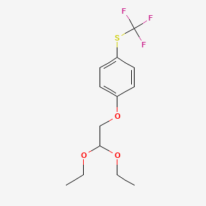molecular formula C13H17F3O3S B1627234 (4-(2,2-Diethoxyethoxy)phenyl)(trifluoromethyl)sulfane CAS No. 864685-34-7