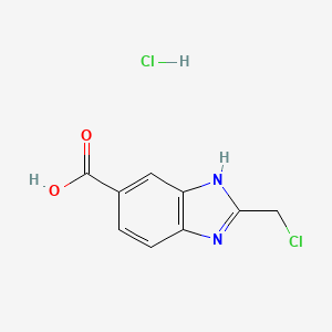 molecular formula C9H8Cl2N2O2 B1627242 2-Chloromethyl-1H-benzoimidazole-5-carboxylic acid hydrochloride CAS No. 351226-57-8