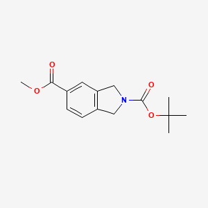 molecular formula C15H19NO4 B1627249 2-叔丁基 5-甲基异吲哚啉-2,5-二羧酸酯 CAS No. 368441-44-5