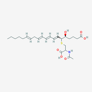 molecular formula C25H39NO6S B162725 6-(2-Acetamido-2-carboxyethyl)sulfanyl-5-hydroxyicosa-7,9,11,14-tetraenoic acid CAS No. 80115-95-3