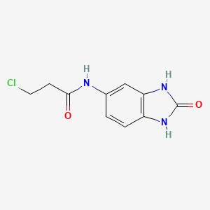 molecular formula C10H10ClN3O2 B1627250 3-chloro-N-(2-oxo-2,3-dihydro-1H-benzimidazol-5-yl)propanamide CAS No. 915920-69-3