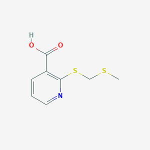 B1627255 2-Methylsulfanylmethylsulfanyl-nicotinic acid CAS No. 864685-01-8