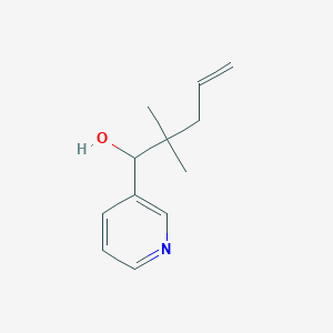 molecular formula C12H17NO B1627257 2,2-Dimethyl-1-pyridin-3-yl-pent-4-en-1-ol CAS No. 864684-91-3