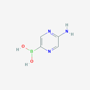 molecular formula C4H6BN3O2 B1627260 5-Aminopyrazine-2-boronic acid CAS No. 1084953-45-6
