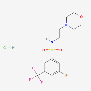 molecular formula C13H17BrClF3N2O3S B1627267 3-Bromo-N-(2-morpholin-4-YL-ethyl)-5-trifluoromethyl-benzenesulfonamide hydrochloride CAS No. 850411-19-7