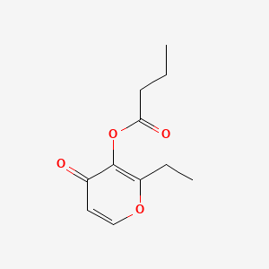 2-Ethyl-4-oxo-4H-pyran-3-yl butyrate