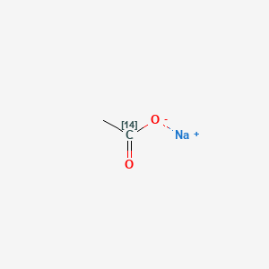 molecular formula C2H3NaO2 B1627278 Acetic-1-(14)C acid, sodium salt CAS No. 993-04-4