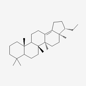 molecular formula C29H48 B1627280 (3S,3Ar,5aS,5bR,11aS)-3-ethyl-3a,5a,5b,8,8,11a-hexamethyl-1,2,3,4,5,6,7,7a,9,10,11,11b,12,13-tetradecahydrocyclopenta[a]chrysene CAS No. 72633-85-3