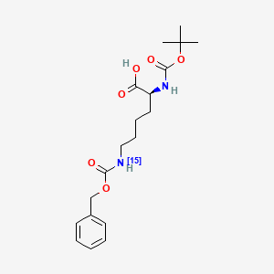 (2S)-2-[(2-Methylpropan-2-yl)oxycarbonylamino]-6-(phenylmethoxycarbonyl(15N)amino)hexanoic acid