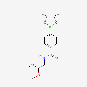 molecular formula C17H26BNO5 B1627291 N-(2,2-dimethoxyethyl)-4-(4,4,5,5-tetramethyl-1,3,2-dioxaborolan-2-yl)benzamide CAS No. 850411-06-2