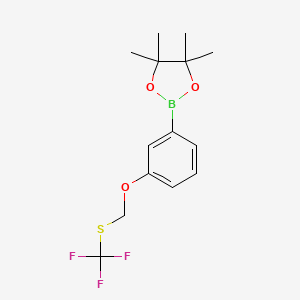 4,4,5,5-Tetramethyl-2-(3-trifluoromethylsulfanylmethoxy-phenyl)-[1,3,2]dioxaborolane
