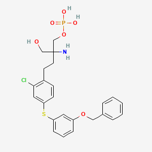 [2-Amino-4-[2-chloro-4-(3-phenylmethoxyphenyl)sulfanylphenyl]-2-(hydroxymethyl)butyl] dihydrogen phosphate
