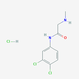 molecular formula C9H11Cl3N2O B1627328 N-(3,4-dichlorophenyl)-2-(methylamino)acetamide hydrochloride CAS No. 22010-09-9