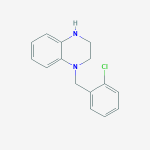 molecular formula C15H15ClN2 B1627330 1-[(2-Chlorophenyl)methyl]-1,2,3,4-tetrahydroquinoxaline CAS No. 939760-10-8
