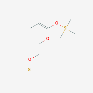 molecular formula C12H28O3Si2 B1627335 [(2-Methyl-1-[2-(trimethylsiloxy)ethoxy]-1-propenyl)oxy]trimethylsilane CAS No. 85248-36-8