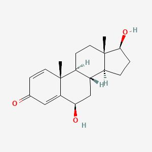 molecular formula C19H26O3 B1627341 (6R,8R,9S,10R,13S,14S,17S)-6,17-Dihydroxy-10,13-dimethyl-6,7,8,9,11,12,14,15,16,17-decahydrocyclopenta[a]phenanthren-3-one CAS No. 34220-62-7