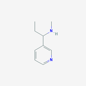 molecular formula C9H14N2 B1627366 N-Methyl-1-(3-pyridinyl)-1-propanamine CAS No. 959239-30-6