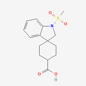 molecular formula C15H19NO4S B1627374 trans-1'-(Methylsulfonyl)spiro[cyclohexane-1,3'-indoline]-4-carboxylic acid CAS No. 268538-56-3