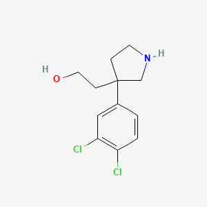 molecular formula C12H15Cl2NO B1627383 2-(3-(3,4-Dichlorophenyl)pyrrolidin-3-yl)ethanol CAS No. 52423-89-9