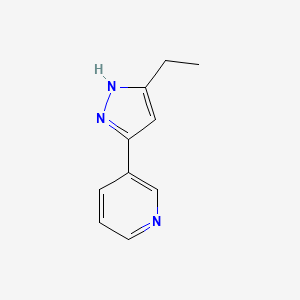 molecular formula C10H11N3 B1627390 3-(5-Ethyl-1H-pyrazol-3-YL)pyridine CAS No. 251658-76-1