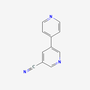 molecular formula C11H7N3 B1627401 [3,4'-Bipyridine]-5-carbonitrile CAS No. 91618-20-1