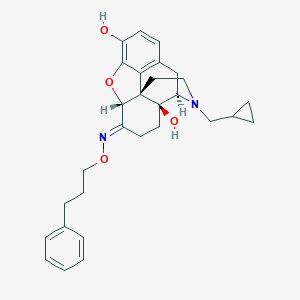 molecular formula C29H34N2O4 B162743 6-(3-Phenylpropyl)oximino naltrexone CAS No. 127227-11-6