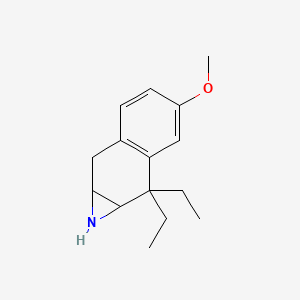 molecular formula C15H21NO B1627470 7,7-Diethyl-5-methoxy-1a,2,7,7a-tetrahydro-1H-1-aza-cyclopropa[b]naphthalene CAS No. 276881-51-7