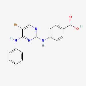 molecular formula C17H13BrN4O2 B1627481 4-[(4-Anilino-5-bromopyrimidin-2-yl)amino]benzoic acid CAS No. 358789-05-6