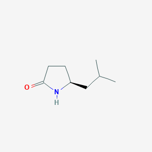 molecular formula C8H15NO B1627509 (5S)-5-(2-Methylpropyl)pyrrolidin-2-one CAS No. 62430-05-1