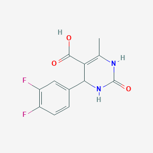 molecular formula C12H10F2N2O3 B1627548 4-(3,4-Difluorophenyl)-1,2,3,4-tetrahydro-6-methyl-2-oxo-5-pyrimidinecarboxylic acid CAS No. 356566-58-0