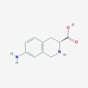 molecular formula C10H12N2O2 B1627604 (3R)-7-Amino-1,2,3,4-tetrahydroisoquinoline-3-carboxylic acid CAS No. 754170-16-6