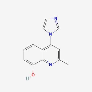 molecular formula C13H11N3O B1627605 8-Hydroxy-4-(1H-imidazol-yl)-2-methylquinoline CAS No. 54666-28-3