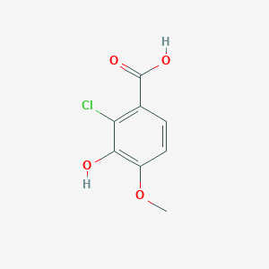 molecular formula C8H7ClO4 B1627610 2-Chloro-3-hydroxy-4-methoxybenzoic acid CAS No. 87277-06-3