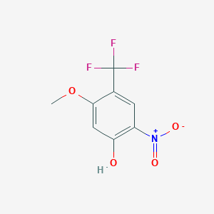 molecular formula C8H6F3NO4 B1627612 5-Methoxy-2-nitro-4-(trifluoromethyl)phenol CAS No. 69741-66-8