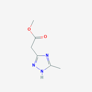 molecular formula C6H9N3O2 B1627639 Methyl 2-(3-methyl-1H-1,2,4-triazol-5-yl)acetate CAS No. 893762-27-1