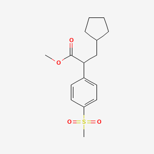 molecular formula C16H22O4S B1627645 Methyl 3-cyclopentyl-2-(4-methylsulfonylphenyl)propionate CAS No. 300355-19-5