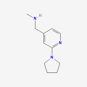 molecular formula C11H17N3 B1627666 n-Methyl-n-[(2-pyrrolidin-1-ylpyridin-4-yl)methyl]amine CAS No. 879896-59-0