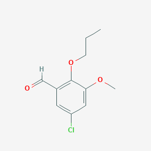 molecular formula C11H13ClO3 B1627679 5-Chloro-3-methoxy-2-propoxybenzaldehyde CAS No. 828272-37-3