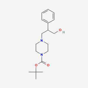 tert-Butyl 4-(3-hydroxy-2-phenylpropyl)piperazine-1-carboxylate